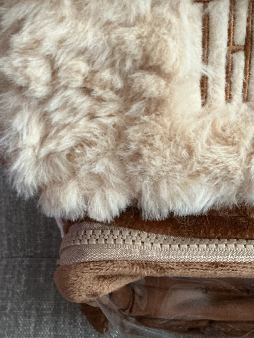 The Monsters Plush Faux-Fur Brown Kids Backpack